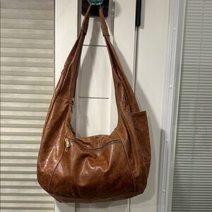 Rooster Tan Leather hobo bag